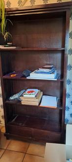 Koloniale boekenkast, 2 lades, Huis en Inrichting, Kasten | Boekenkasten, 50 tot 100 cm, 25 tot 50 cm, 150 tot 200 cm, Gebruikt