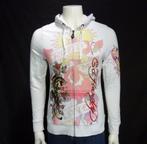 ED HARDY vest met capuchon S wit NP:€500, Verzenden, Wit, Ed Hardy, Maat 36 (S)