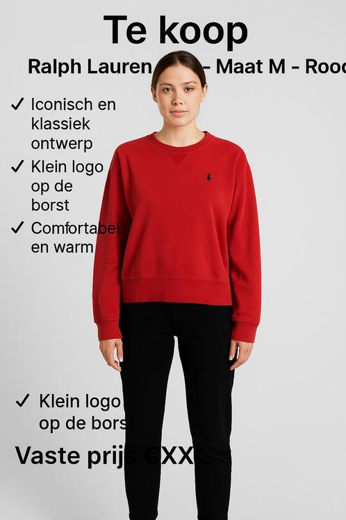 Ralph Lauren rode trui maat M, Kleding | Dames, Truien en Vesten, Zo goed als nieuw, Maat 38/40 (M), Rood, Ophalen of Verzenden