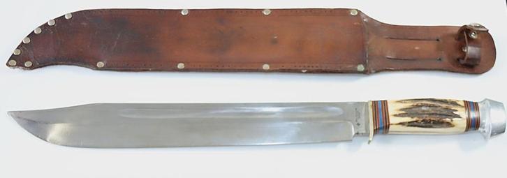 Vintage R.A. Herder Bowie groot mes, Verzamelen, Overige Verzamelen, Gebruikt, Ophalen of Verzenden