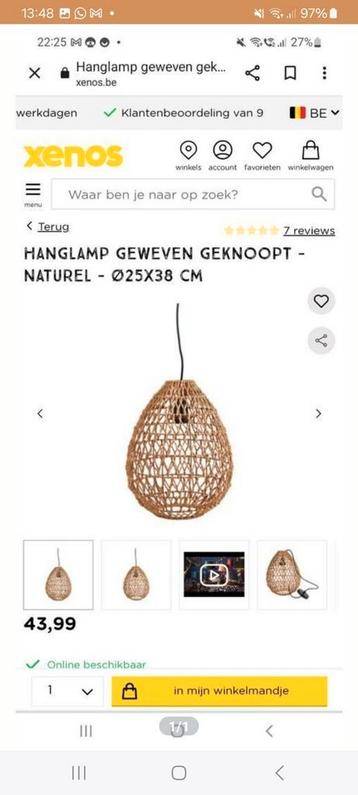 Xenos hanglamp 38 cm beschikbaar voor biedingen