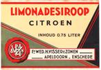 Oud limonade etiket Apeldoorn / Enschede, Ophalen of Verzenden, Gebruikt, Overige typen