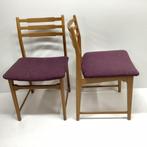 Stoelen, vintage Denmark, Huis en Inrichting, Denmark, vintage, stoelen,, Hout, Gebruikt, Twee