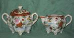 Handbeschilderd Japans porselein suikerpot melkkan ca 1920, Antiek en Kunst, Antiek | Servies los, Ophalen of Verzenden
