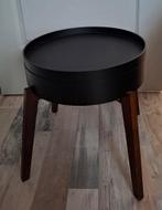 Gusta /Bijzettafel met Dienblad, Huis en Inrichting, Minder dan 55 cm, Rond, Zo goed als nieuw, Hout