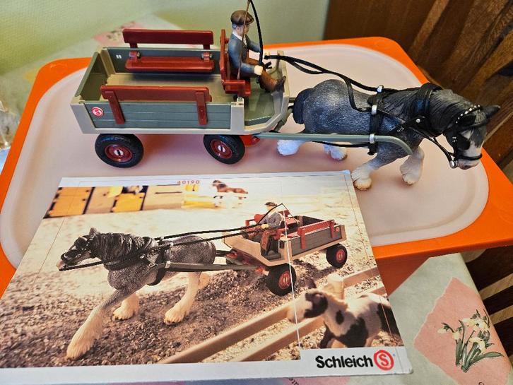 Schleich paard en wagen compleet nieuw zonder doos, Verzamelen, Speelgoed, Zo goed als nieuw, Ophalen of Verzenden