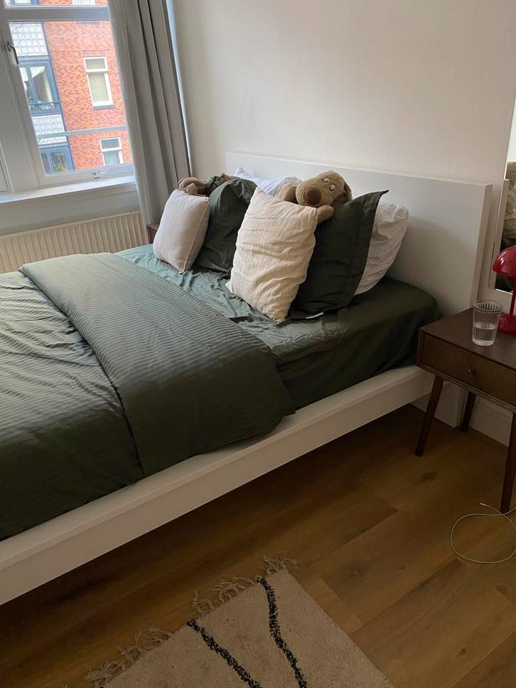 Tweepersoonsbed MALM bed met EMMA matras en topper, Huis en Inrichting, Slaapkamer | Bedden, Zo goed als nieuw, Tweepersoons, 160 cm