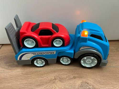 Transporter sleepwagen met auto + licht en geluid, Kinderen en Baby's, Speelgoed | Speelgoedvoertuigen, Gebruikt, Ophalen of Verzenden