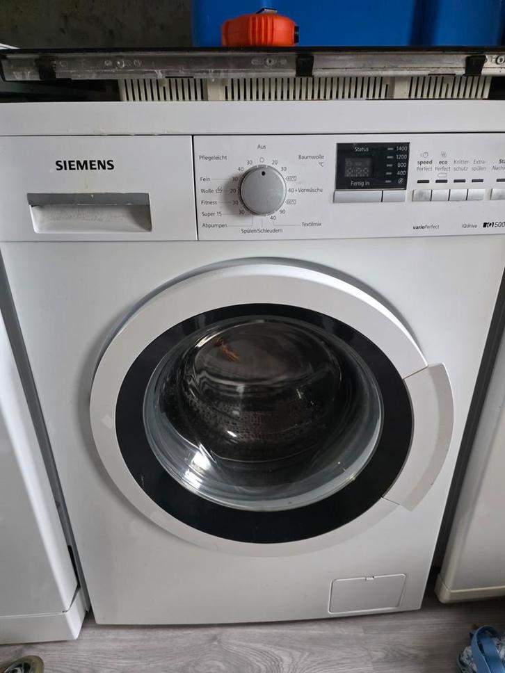 Siemens iq500 wasmachine., Witgoed en Apparatuur, Wasmachines, Gebruikt, Voorlader, 6 tot 8 kg, 85 tot 90 cm, 1200 tot 1600 toeren