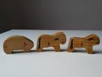 3 vintage houten dieren, Antiek en Kunst, Ophalen of Verzenden