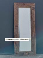 Robuuste spiegel  151 x 61 met oud eiken wagonplanken lijst, Huis en Inrichting, Woonaccessoires | Spiegels, Ophalen, Nieuw, 150 tot 200 cm