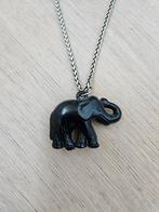 Zwarte Olifant hanger lange Ketting - Nieuw, Met hanger, Kunststof, Zwart, Nieuw