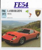 Fe54 autokaart lamborghini miura ( 1966 - 1972), Ophalen of Verzenden, Zo goed als nieuw, Auto's