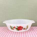 Vintage JAJ Pyrex schaal rozen Brio 20 cm retro servies, Ophalen of Verzenden, Huis en Inrichting