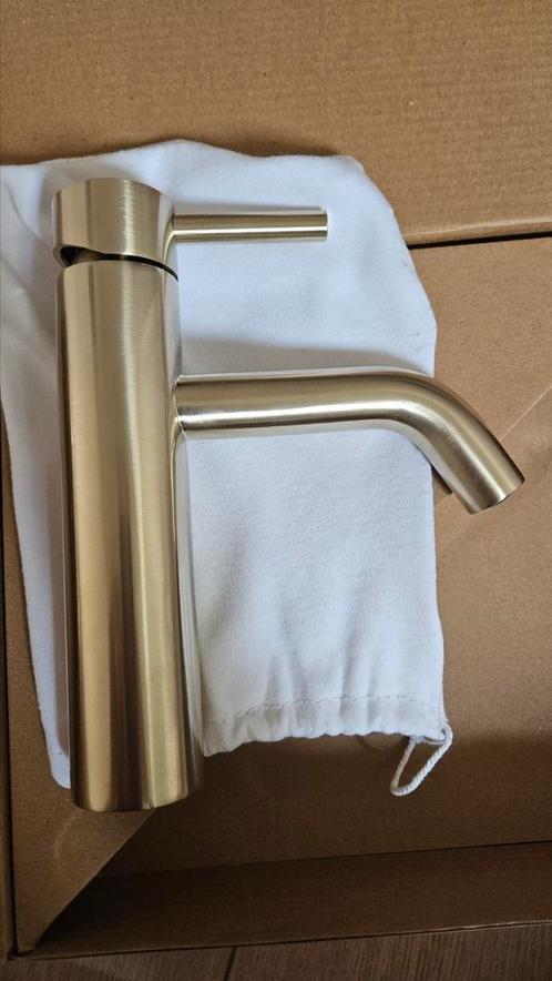 2 geborsteld gouden kranen, Doe-het-zelf en Verbouw, Sanitair, Nieuw, Ophalen of Verzenden