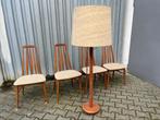 4x Nils Kofod Larssen Eva stoelen, Danish Design Deens Vintage Retro Teakhout stoelen, Hout, Vier, Bruin