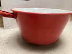 Vintage Geëmailleerde Wasbak - Rood/Wit, Antiek en Kunst, Ophalen