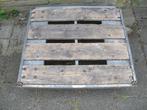TE KOOP METALEN PALLET OP WIELEN, Doe-het-zelf en Verbouw, Hout en Planken, Ophalen, Gebruikt, Minder dan 25 mm, Eiken