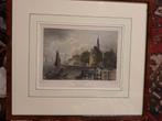 Antieke gravure Hoorn met certificaat, Ophalen of Verzenden