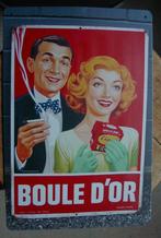 BOULE D OR SIGARETTEN REKLAME -METAAL-, Ophalen of Verzenden, Gebruikt, Reclamebord
