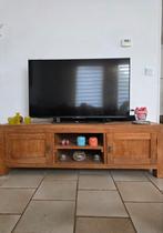 Onbehandelde teakhouten tv kast, Ophalen, Gebruikt, 150 tot 200 cm, Teakhout