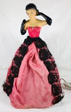 Antieke vintage design half doll pop tafellamp, Verzenden