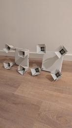 Twee witte lampen, waarvan één zonder montageplaat, Ophalen, Gebruikt, Metaal, Modern