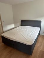 Boxspring 160x200 cm | Antraciet | Met Hoofdbord, HR Topper, Huis en Inrichting, Slaapkamer | Boxsprings, Ophalen, Tweepersoons