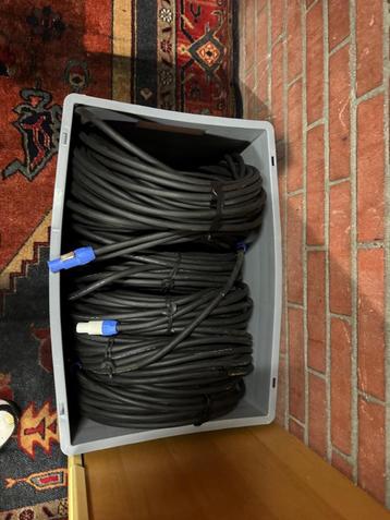 6x powercon 25m doorlus kabel - Powercon doorlus kabel 25m beschikbaar voor biedingen