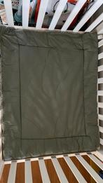 2x boxkleed 80x100 donkergroen en okergeel, Ophalen of Verzenden, Gebruikt, Rechthoekig, Boxkleed