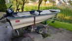 Placom visboot tourboot + trailer + Mercury 4pk, Watersport en Boten, Benzine, Buitenboordmotor, Polyester, Gebruikt