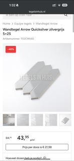 Wandtegel Arrow Quicksilver zilvergrijs 525, Ophalen, Nieuw, Minder dan 20 cm, Minder dan 5 m²