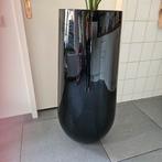 Zwarte bloempot 100cm hoog en diameter is 40 cm, 40 tot 70 cm, Kunststof, Rond, Ophalen of Verzenden