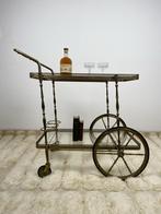 Antieke Franse Messing Bar Cart, Ophalen of Verzenden, Gebruikt