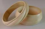 Uit inboedel: 2 Slavenarmbanden van been, incl verzenden, Sieraden, Tassen en Uiterlijk, Armbanden, Verzenden, Zo goed als nieuw