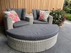Te koop: loveseat Bellagio grijs/wit met tafel, Tuin en Terras, Tuinsets en Loungesets, Gebruikt, Bank, Loungeset, Wicker