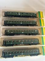N minitrix wagons 3 met binnen verlichting, Hobby en Vrije tijd, Gelijkstroom, Trix, Wagon, Ophalen of Verzenden