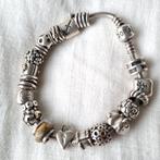 Originele Zilveren Pandora armband met 20 bedels, Ophalen of Verzenden, Zo goed als nieuw, Met bedels of kralen, Zilver