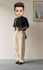 Linen Wide-Leg Pants – Size L, Relaxed Fit, Ophalen of Verzenden, Nieuw, Maat 52/54 (L), Beige