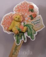 Cherished Teddies Broche en Oorbellen Dahlia, Ophalen of Verzenden, Zo goed als nieuw, Beeldje, Cherished Teddies