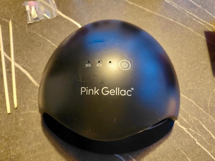 Pink Gellac Starterspakket + Lamp, Sieraden, Tassen en Uiterlijk, Uiterlijk | Cosmetica en Make-up, Zo goed als nieuw, Toebehoren