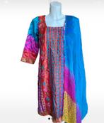 Zijden Indian Suit met Chiffon Sjaal - Maat S, Ophalen of Verzenden, Zo goed als nieuw, Maat 36 (S), Zwart