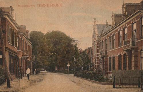 Bennebroek. Mooie Ongelopen Oude Kaart uit 1915 Rijksstr.weg, Verzamelen, Ansichtkaarten | Nederland, Ongelopen, Noord-Holland