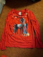Roos shirt met paard in maat 128, Ophalen, C&A, Meisje, Zo goed als nieuw
