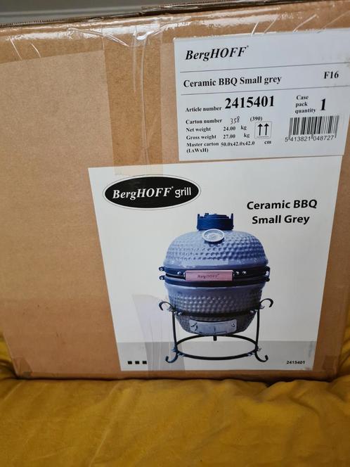 Egg bbq berghoff grijs antraciet mini bbq, Tuin en Terras, Houtskoolbarbecues, Nieuw, Met accessoires, Ophalen