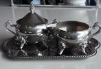 Antiek verzilverd roomstel jaren 50’, Antiek en Kunst, Antiek | Goud en Zilver, Ophalen of Verzenden, Zilver