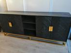 dressoir 4 deurs model Blackbone Gold van Richmond Interiors, Ophalen, Met deur(en), Eikenhout, 150 tot 200 cm