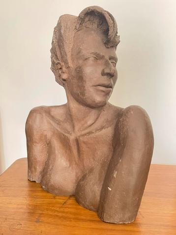 Prachtige vrouwlijke buste van Paul Doest, keramiek 35 cm beschikbaar voor biedingen