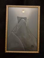 Oud fotolijstje met bol glas, zilverkleurig, Huis en Inrichting, Woonaccessoires | Lijsten, Minder dan 50 cm, Gebruikt, Metaal of Aluminium