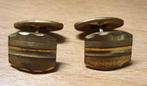 Vintage manchetknopen goudkleurig, Ophalen of Verzenden, Gebruikt, Overige materialen, Verguld